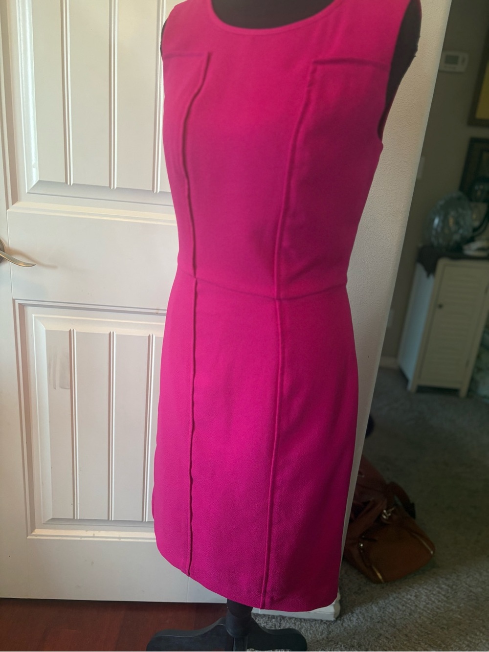 Banana Republic Hot Pink Sleeveless Sheath Dress